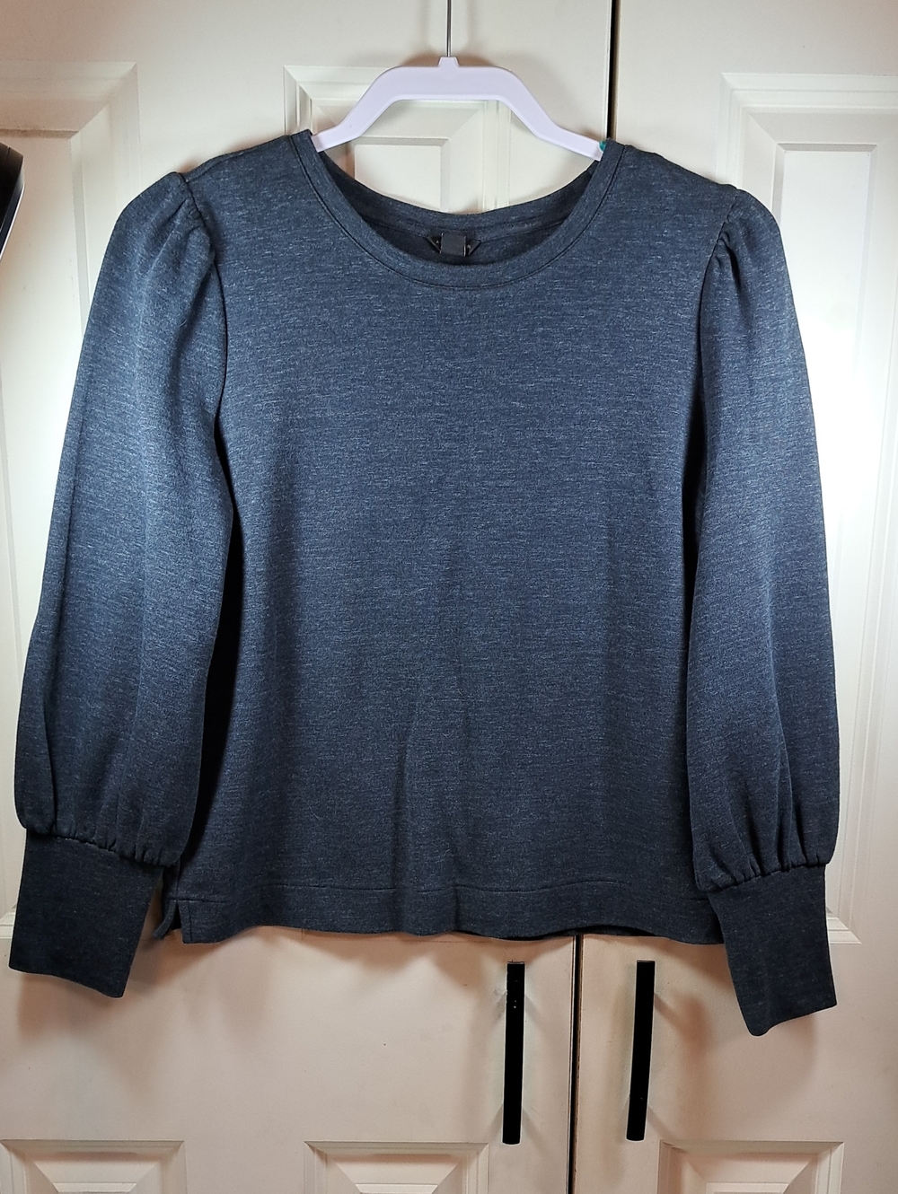 Ann Taylor Charcoal Long Sleeve Top
